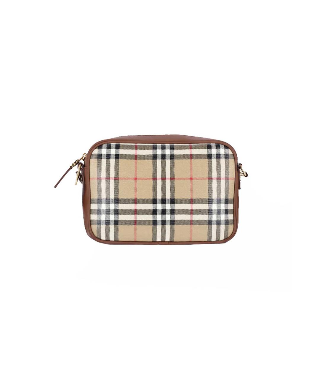 BURBERRY Бежевая сумка на плечо из канвы, фото 3