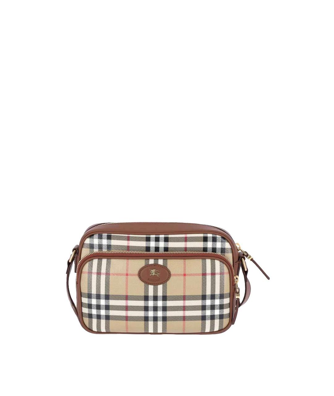 BURBERRY Бежевая сумка на плечо из канвы, фото 6