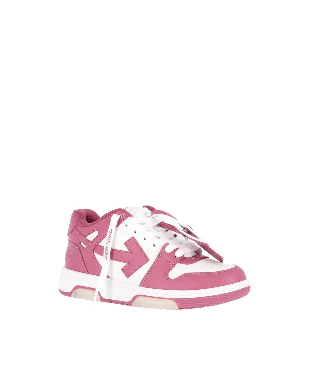 OFF-WHITE Розовые кожаные кеды, фото 2