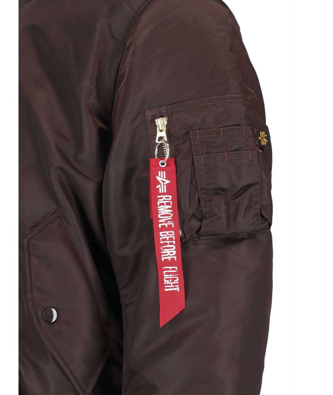 ALPHA INDUSTRIES Коричневая синтетическая куртка, фото 5