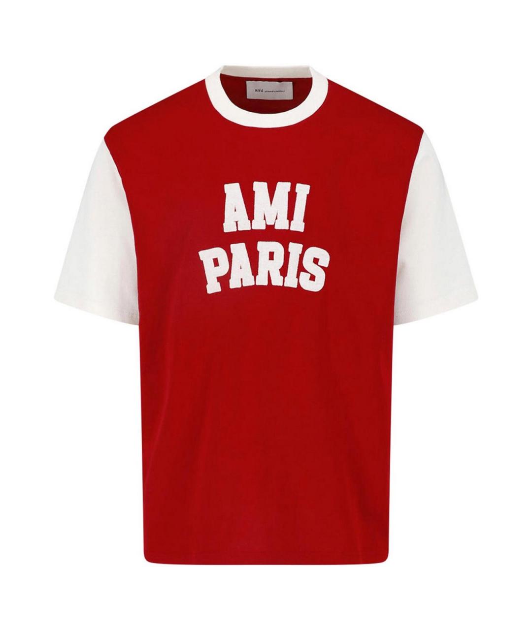 Ami Paris Красная хлопковая футболка, фото 4