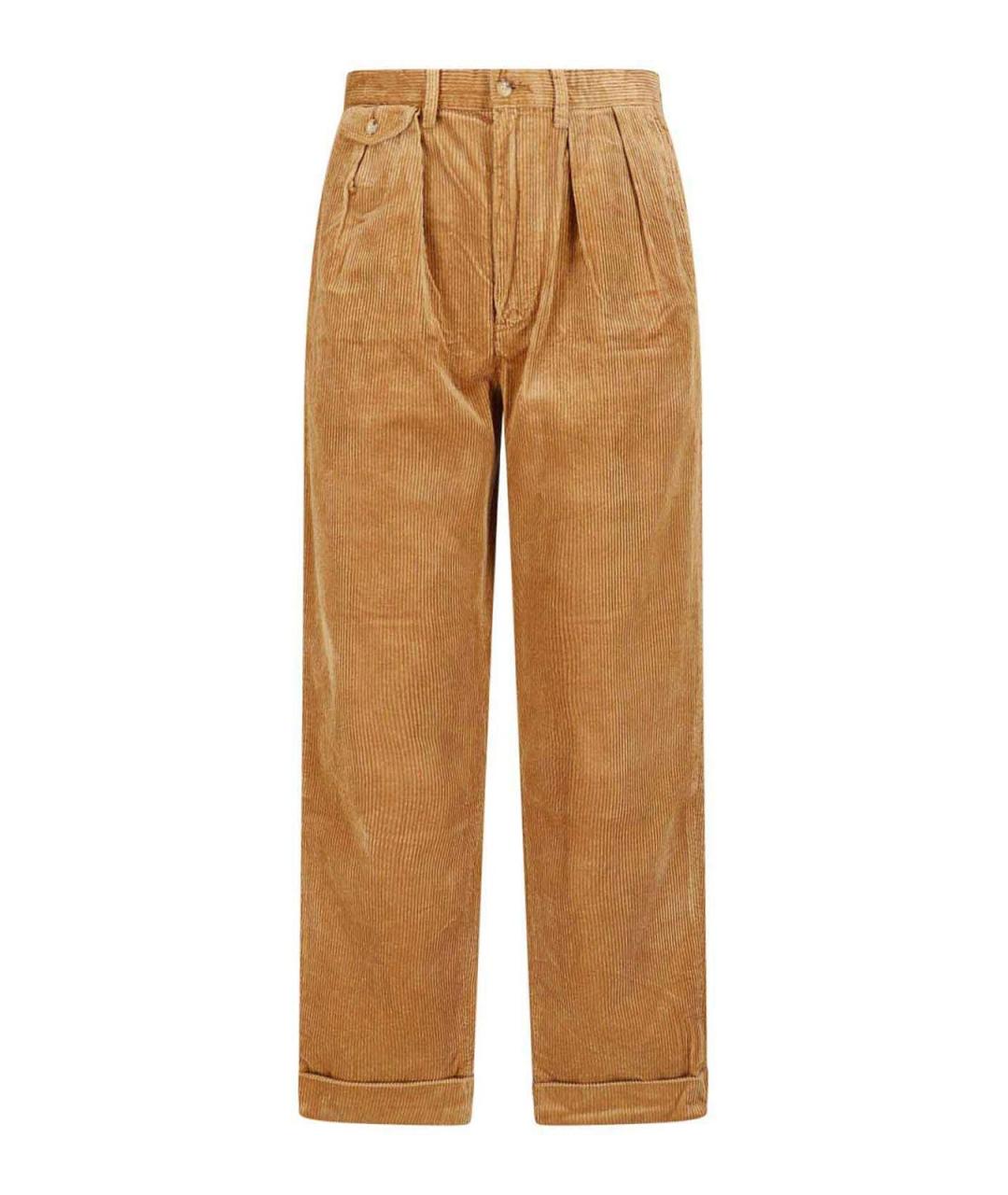 POLO RALPH LAUREN Бежевые хлопковые повседневные брюки, фото 1