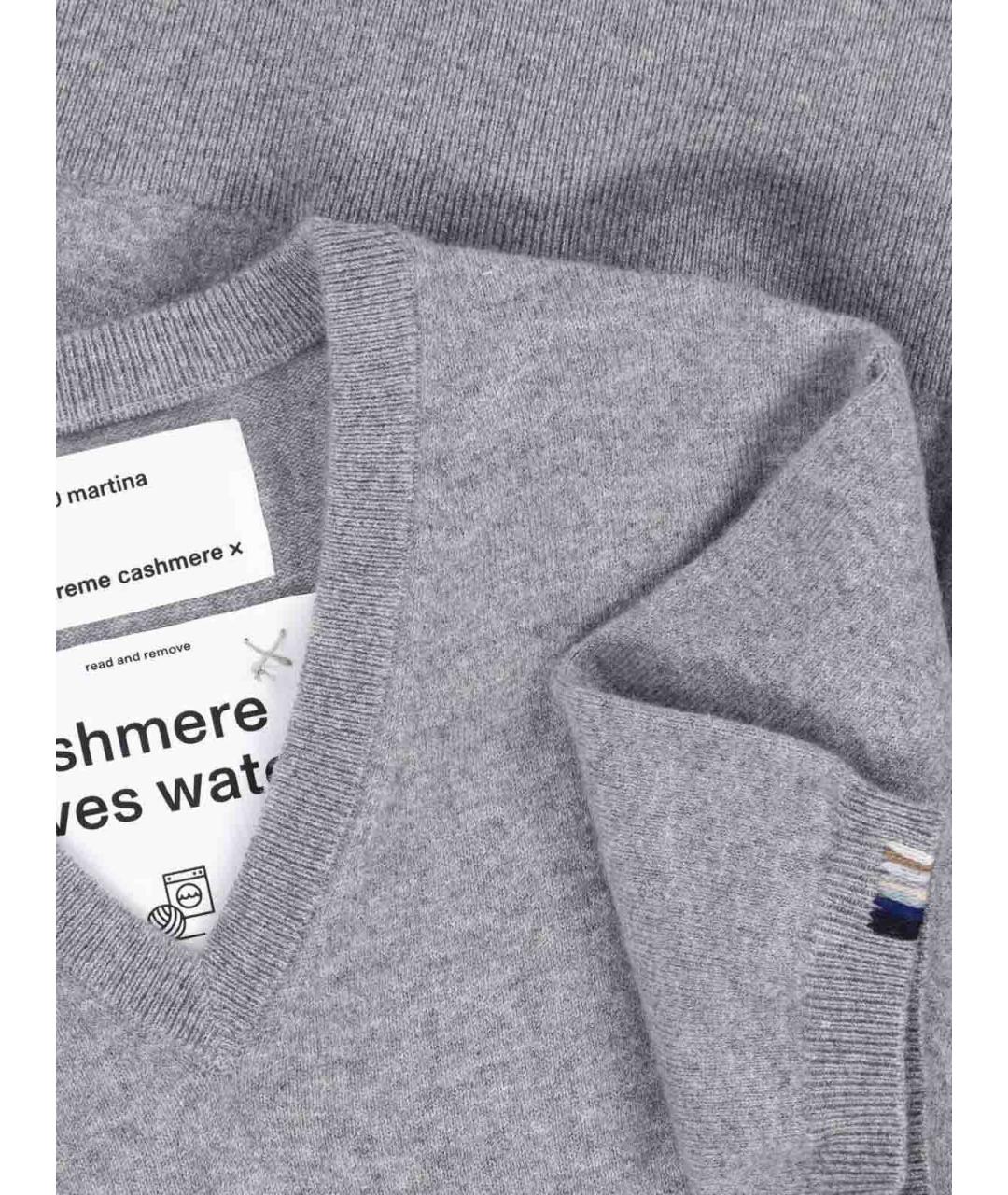 EXTREME CASHMERE Серый кашемировый джемпер / свитер, фото 3