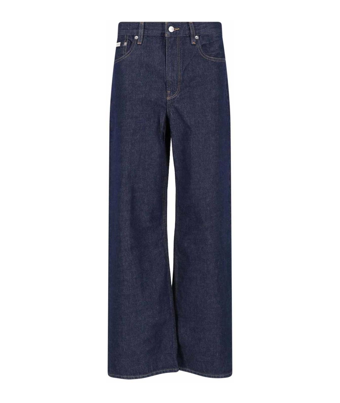 CALVIN KLEIN Синие хлопковые джинсы клеш, фото 1