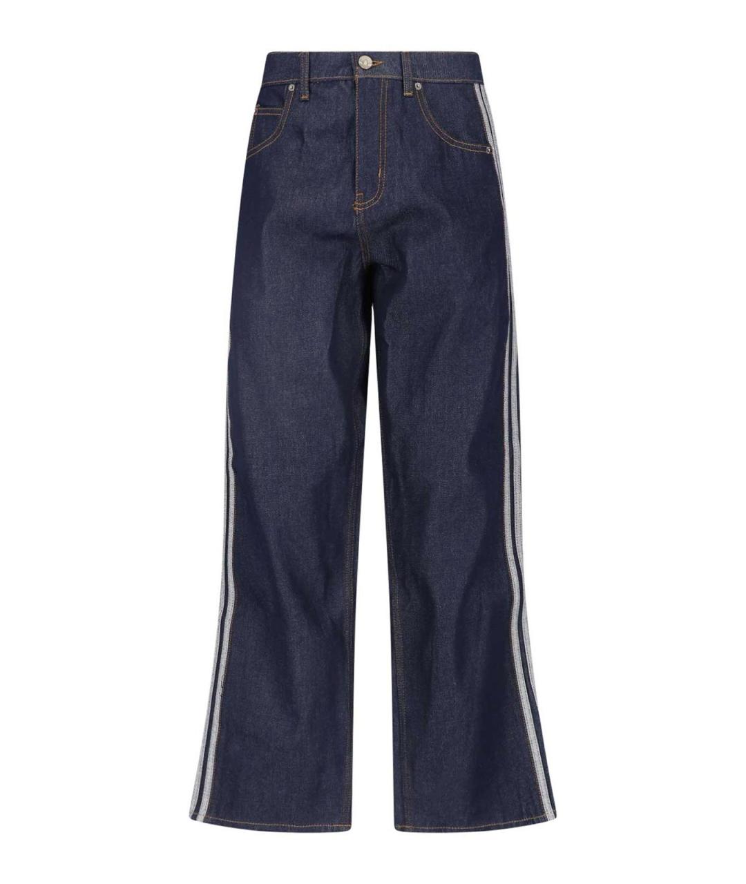 ADIDAS Синие хлопковые прямые джинсы, фото 1