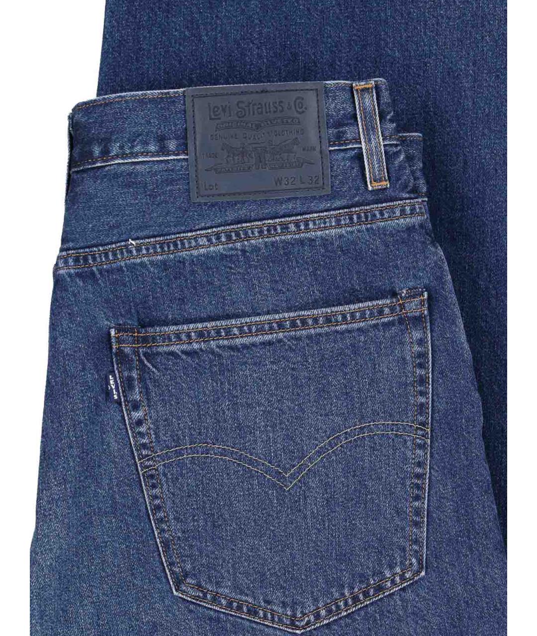 LEVI'S Синие хлопковые прямые джинсы, фото 5