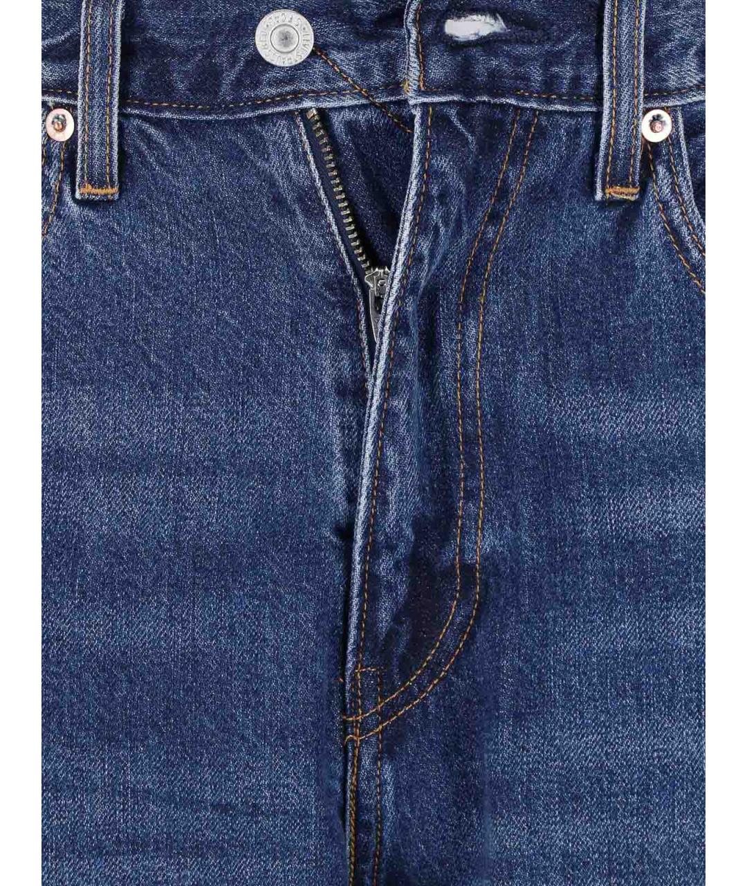 LEVI'S Синие хлопковые прямые джинсы, фото 4