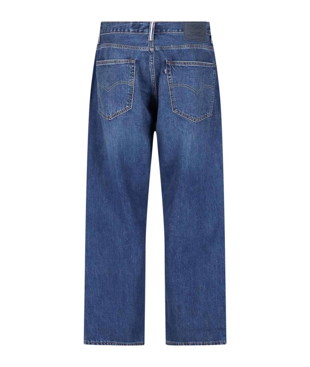 LEVI'S Синие хлопковые прямые джинсы, фото 2