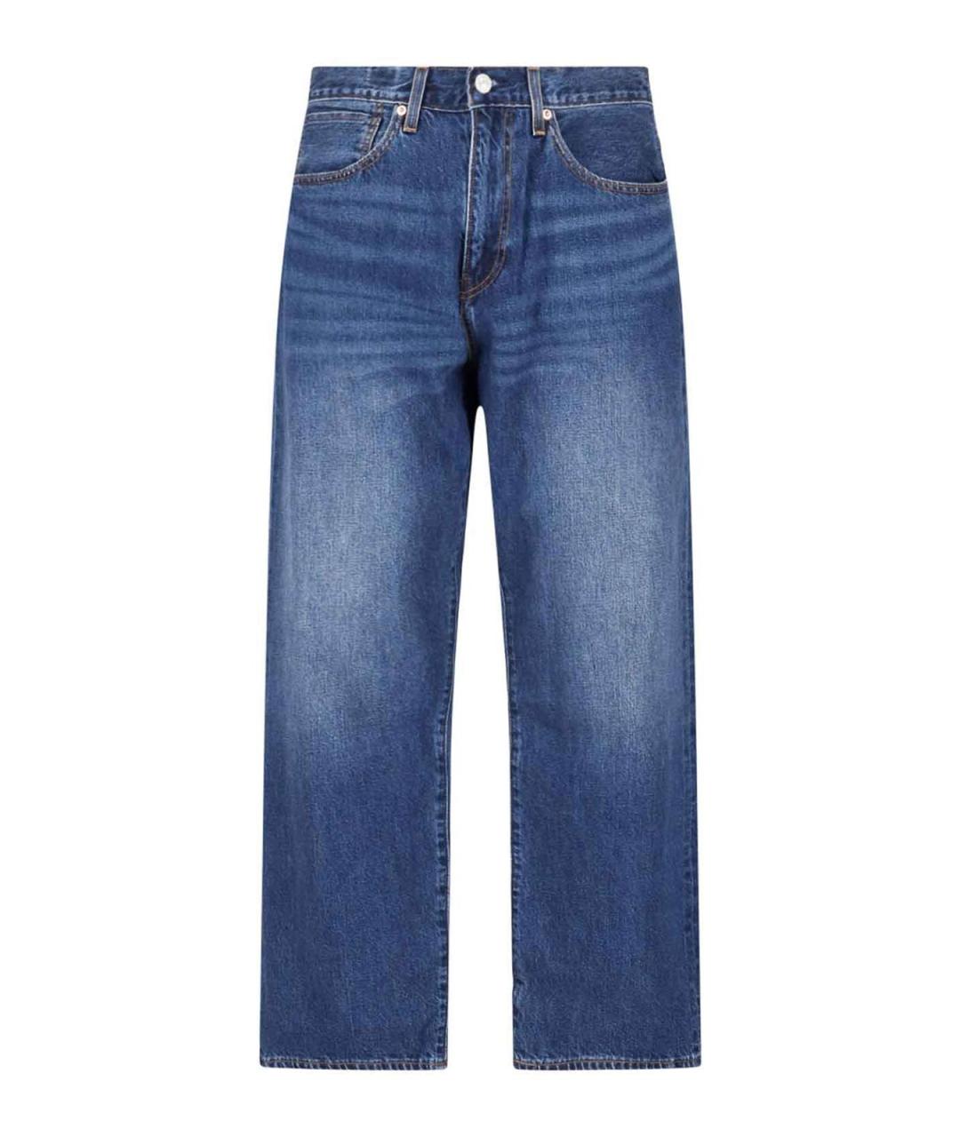 LEVI'S Синие хлопковые прямые джинсы, фото 1