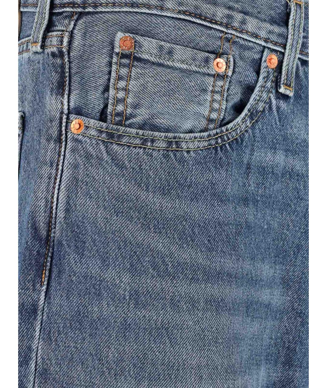 LEVI'S Синие хлопковые прямые джинсы, фото 4
