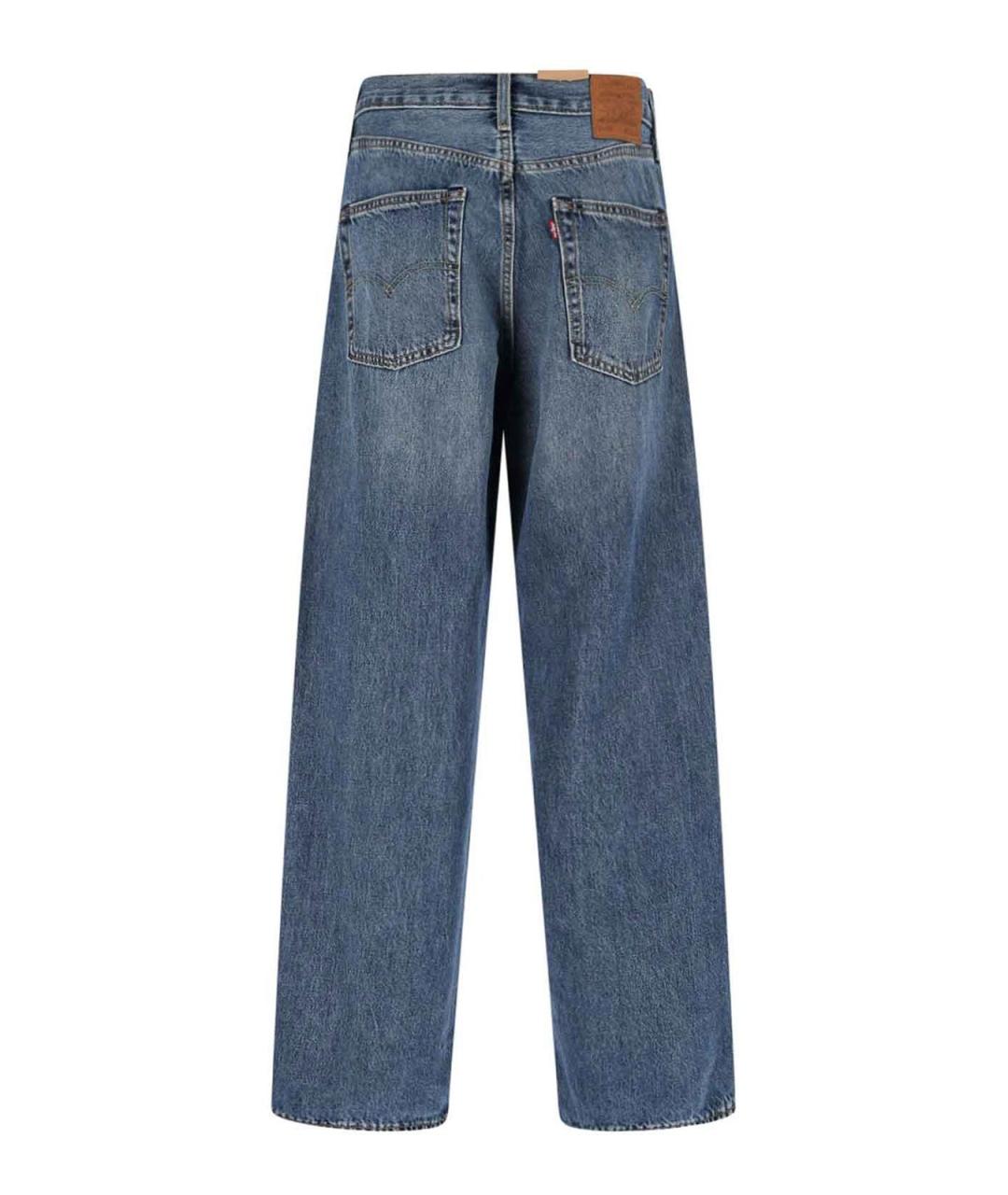LEVI'S Синие хлопковые прямые джинсы, фото 3
