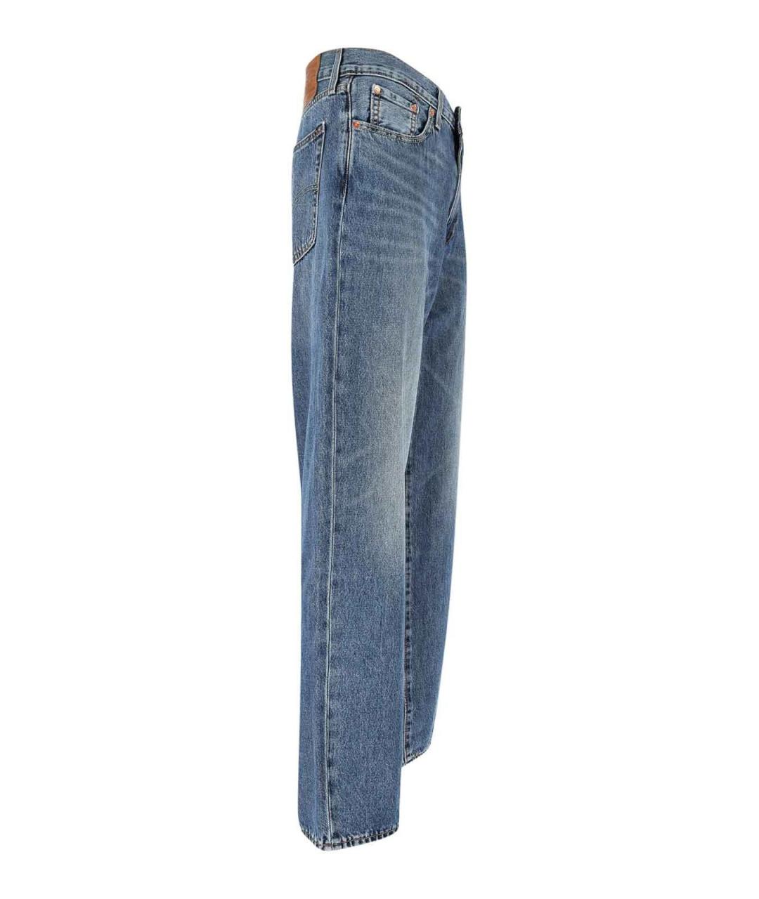 LEVI'S Синие хлопковые прямые джинсы, фото 2