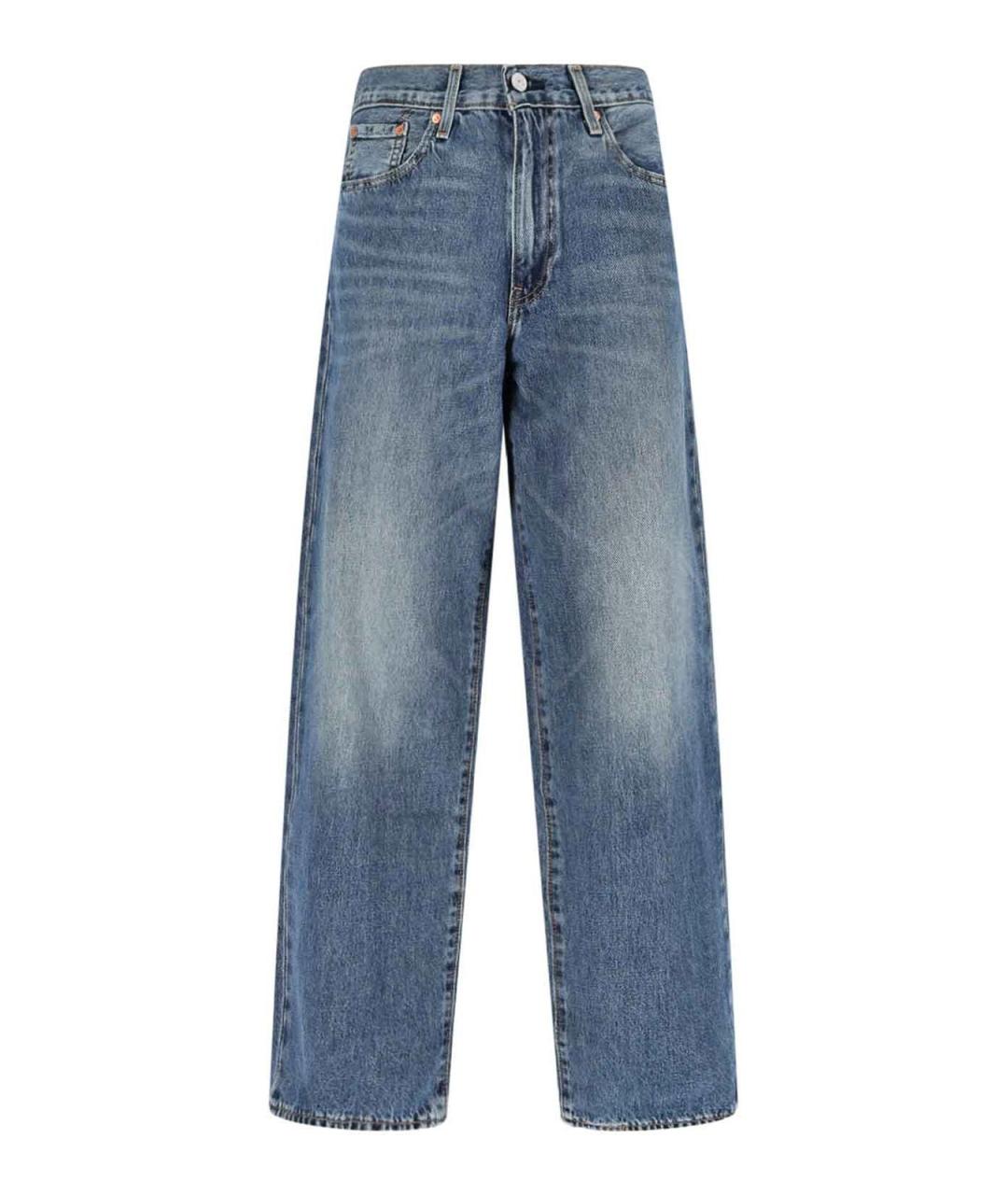 LEVI'S Синие хлопковые прямые джинсы, фото 1