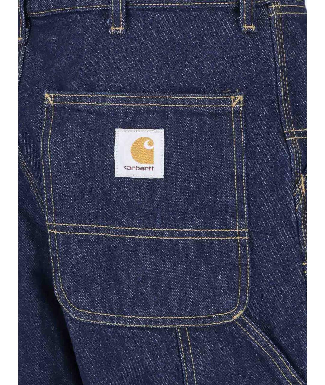 CARHARTT Синие хлопковые прямые джинсы, фото 4