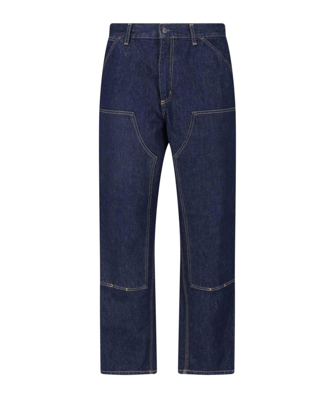 CARHARTT Синие хлопковые прямые джинсы, фото 1