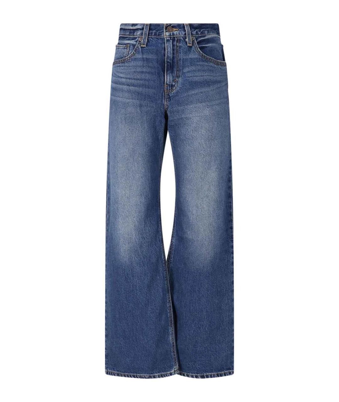 LEVI'S Синие хлопковые прямые джинсы, фото 1