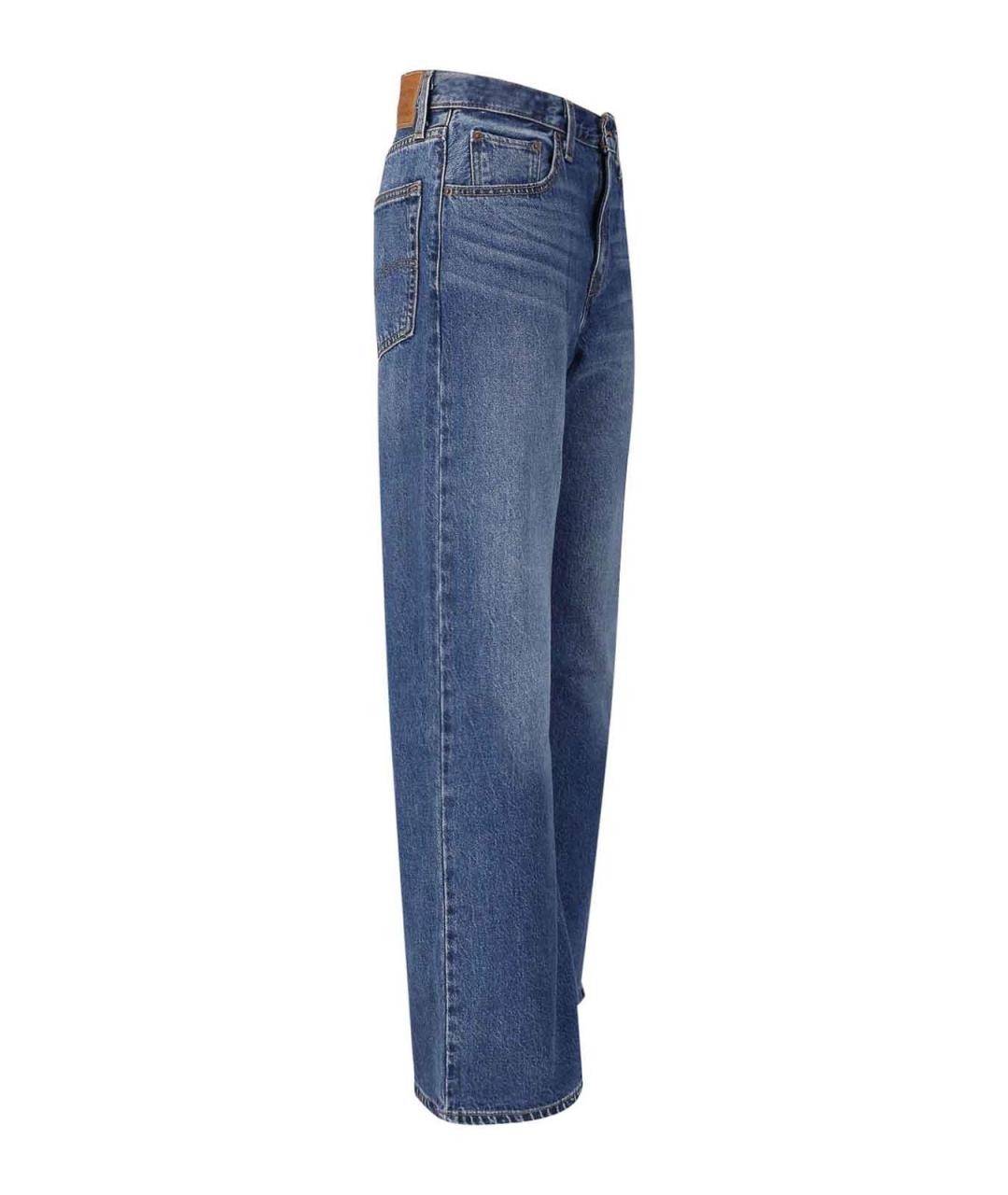 LEVI'S Синие хлопковые прямые джинсы, фото 3