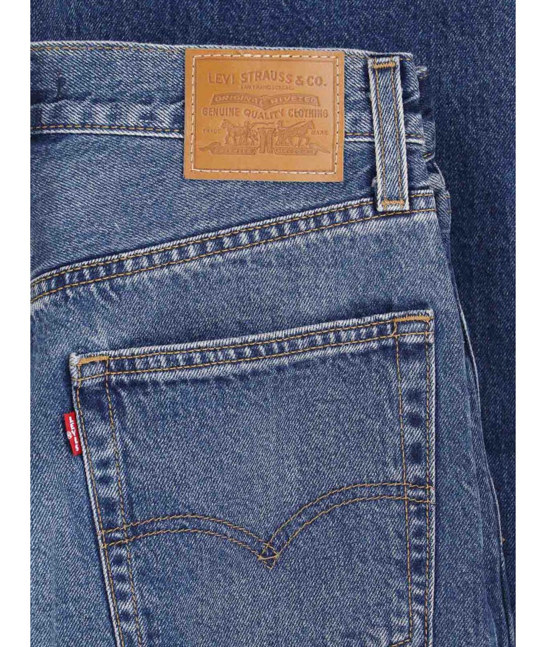 LEVI'S Синие хлопковые прямые джинсы, фото 5