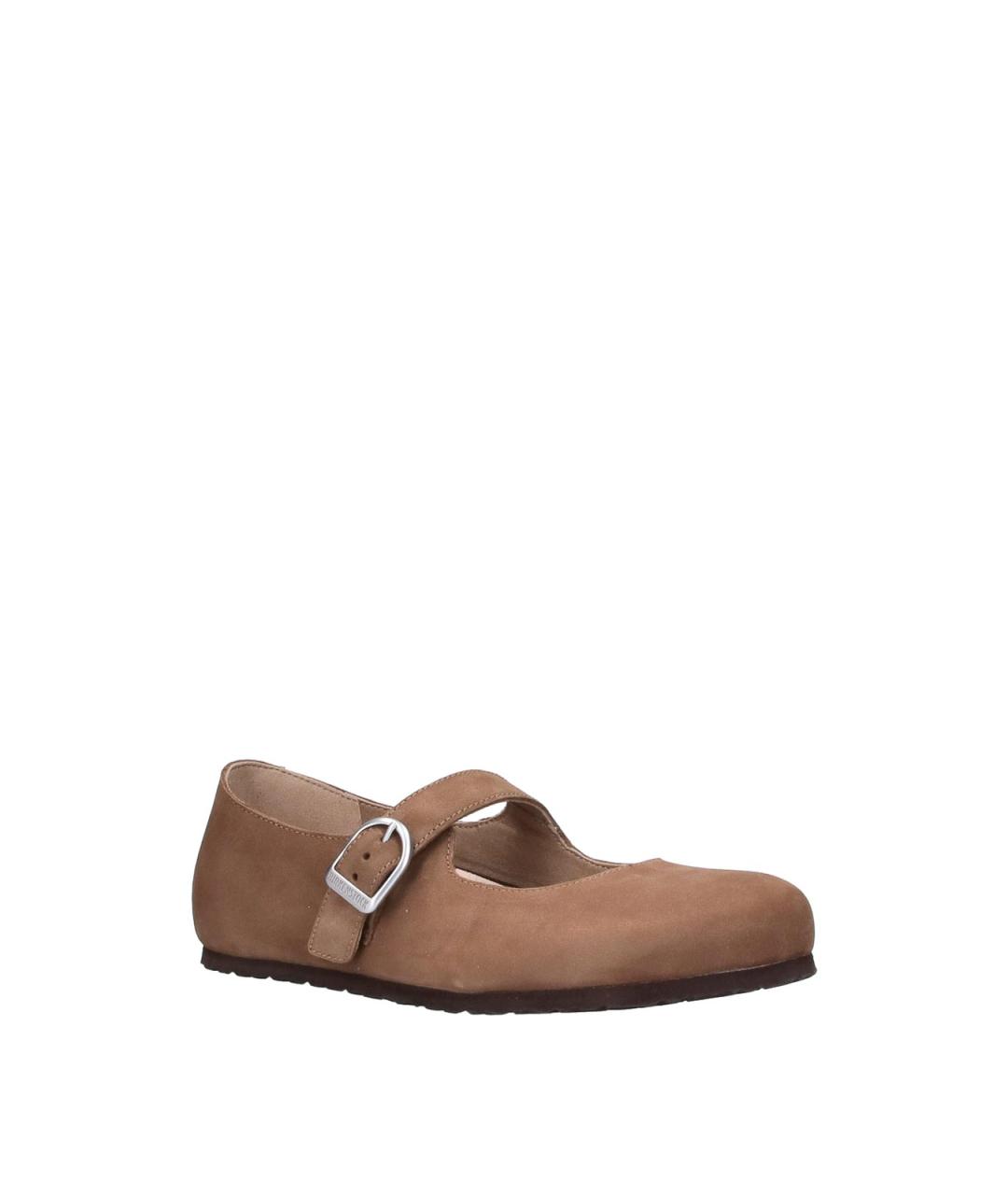 BIRKENSTOCK Коричневые замшевые балетки, фото 2