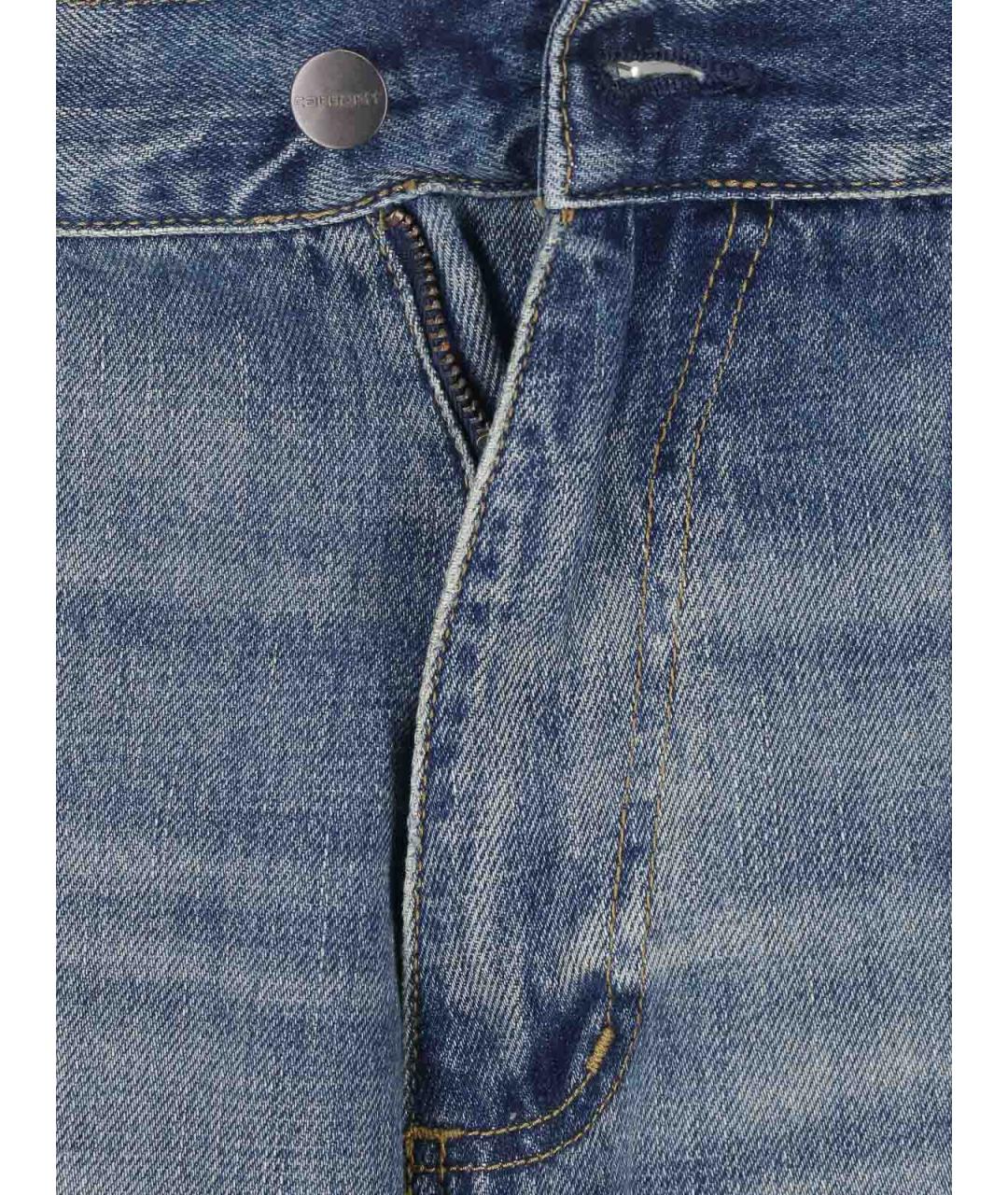 CARHARTT Голубые хлопковые прямые джинсы, фото 5