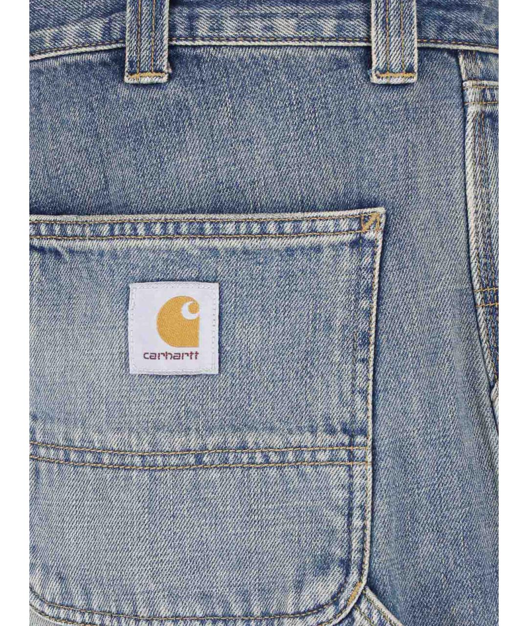 CARHARTT Голубые хлопковые прямые джинсы, фото 4