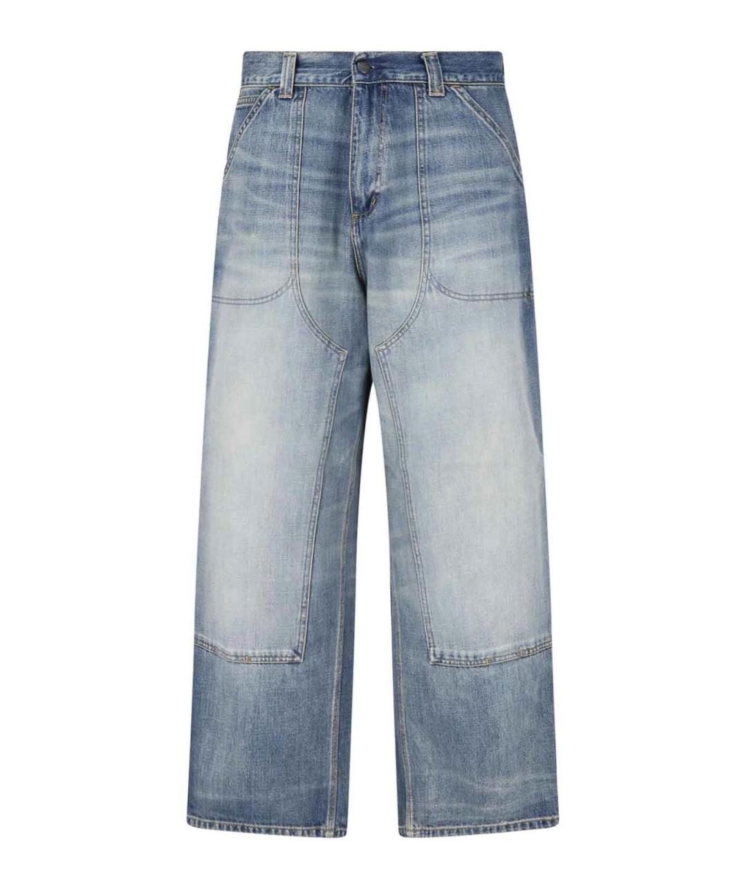 CARHARTT Голубые хлопковые прямые джинсы, фото 1