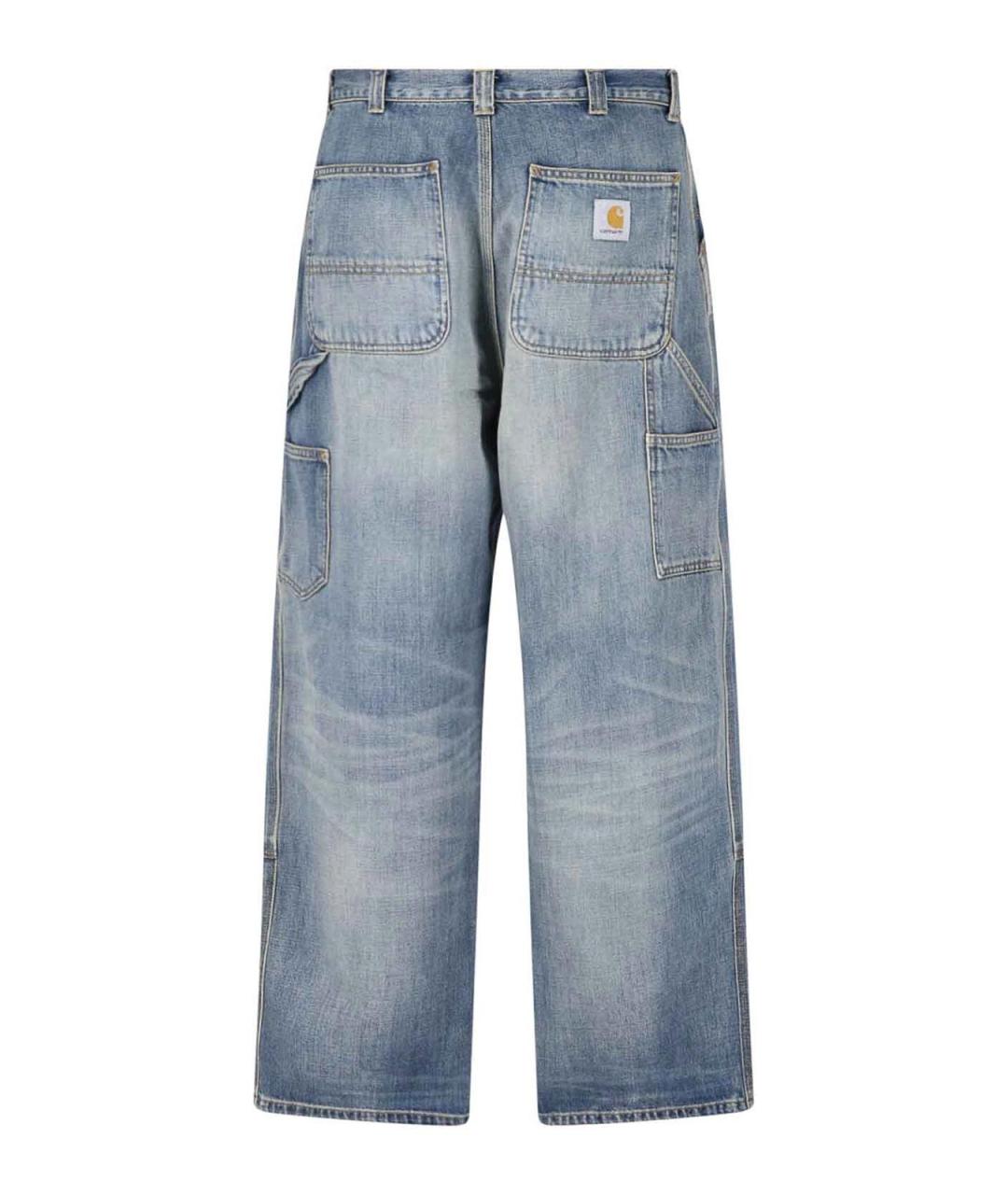 CARHARTT Голубые хлопковые прямые джинсы, фото 2