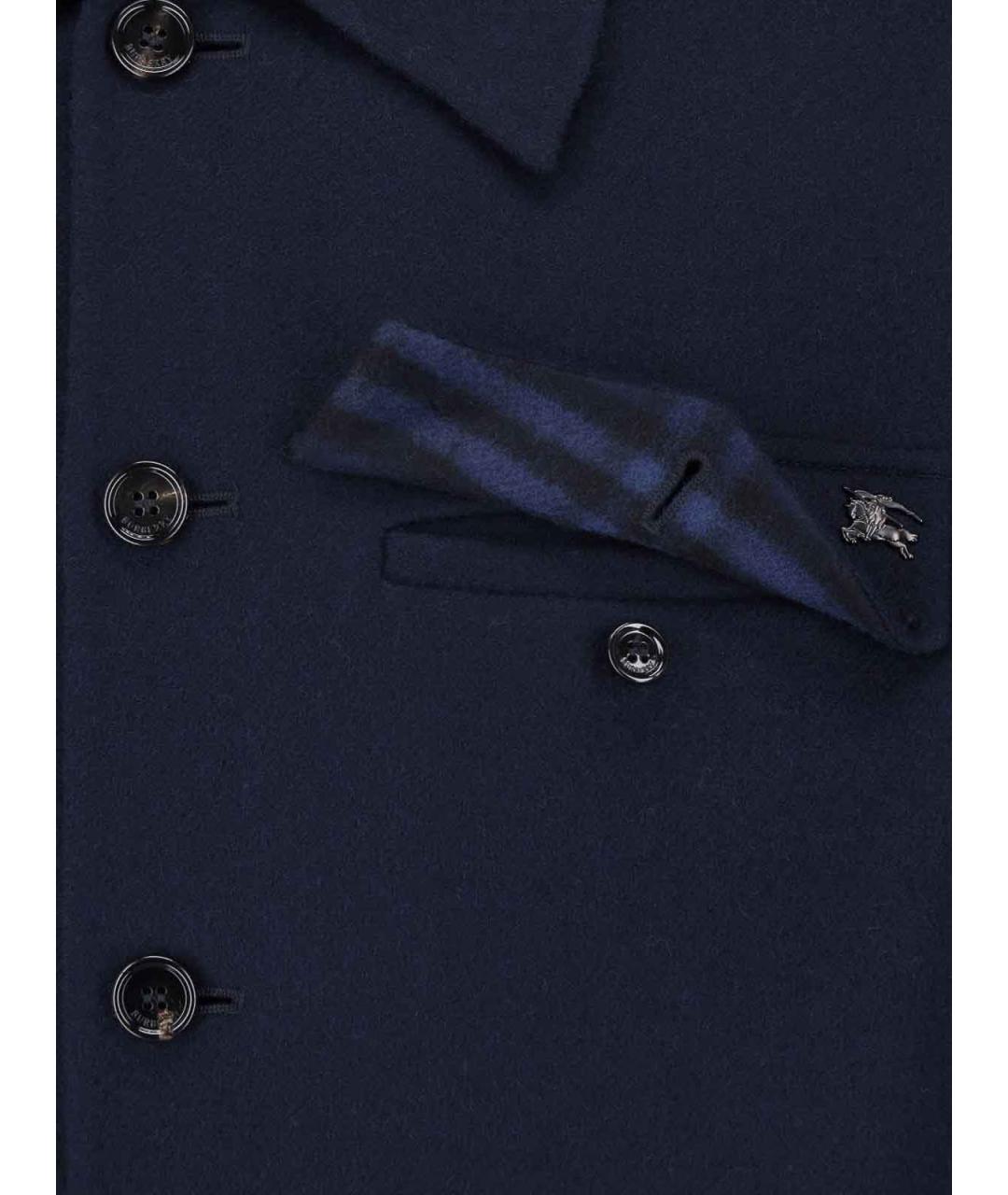 BURBERRY Синяя шерстяная куртка, фото 3