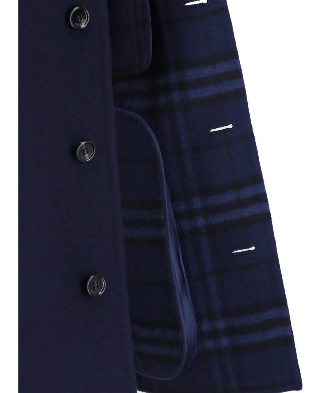 BURBERRY Синяя шерстяная куртка, фото 5
