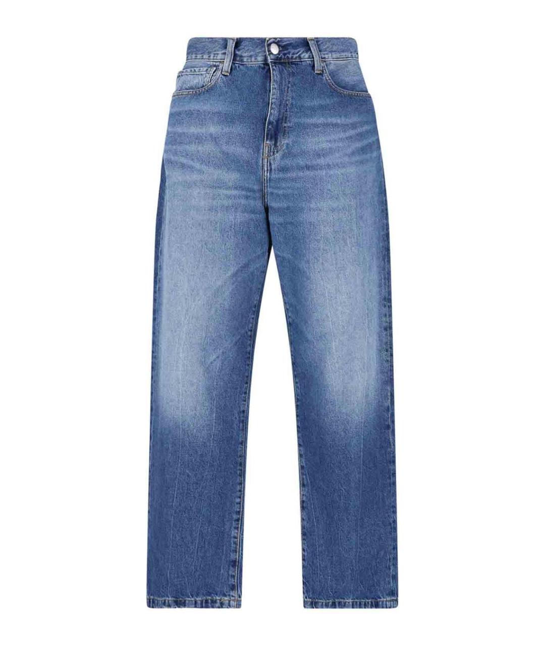 CARHARTT Синие хлопковые прямые джинсы, фото 1