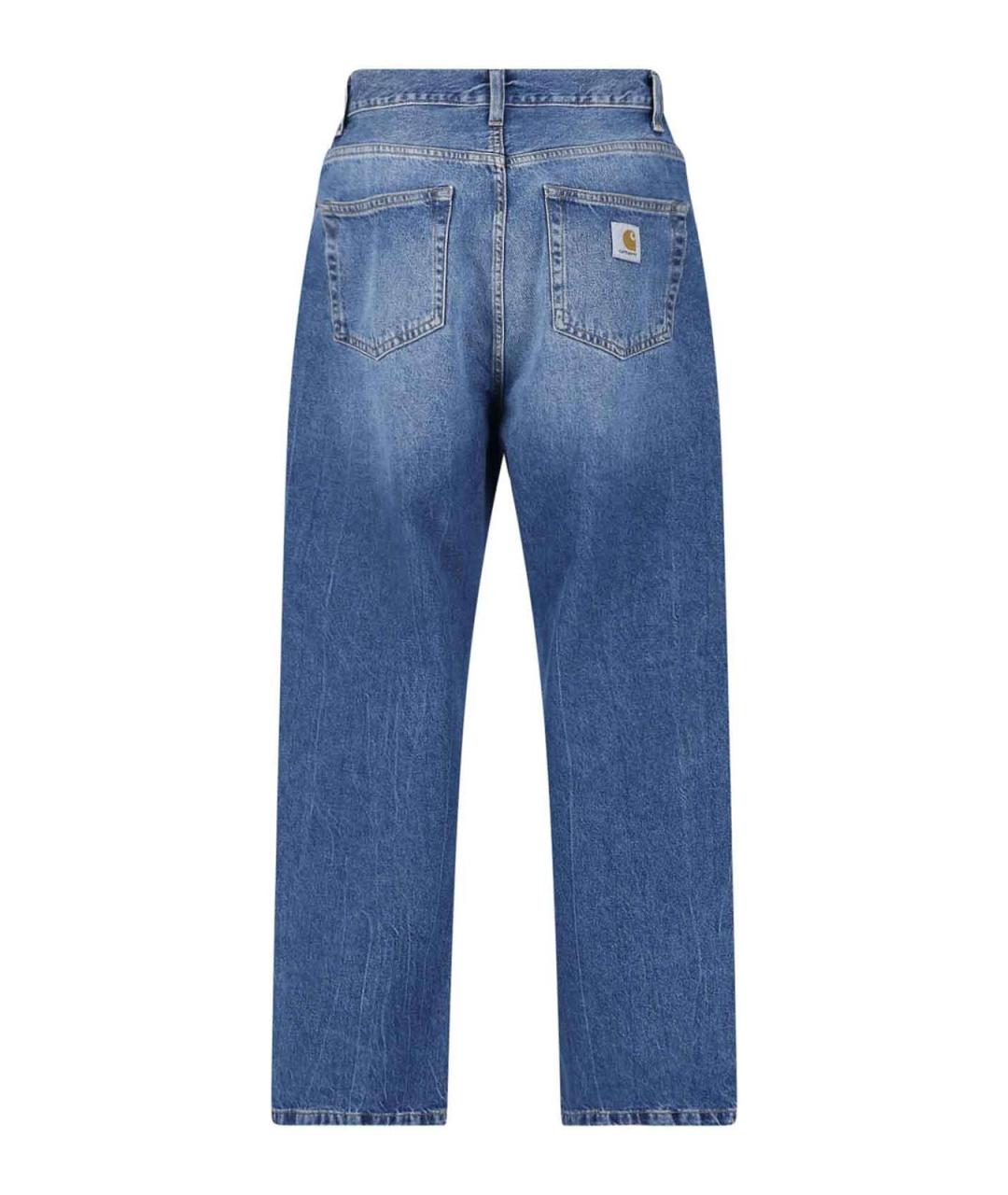 CARHARTT Синие хлопковые прямые джинсы, фото 2