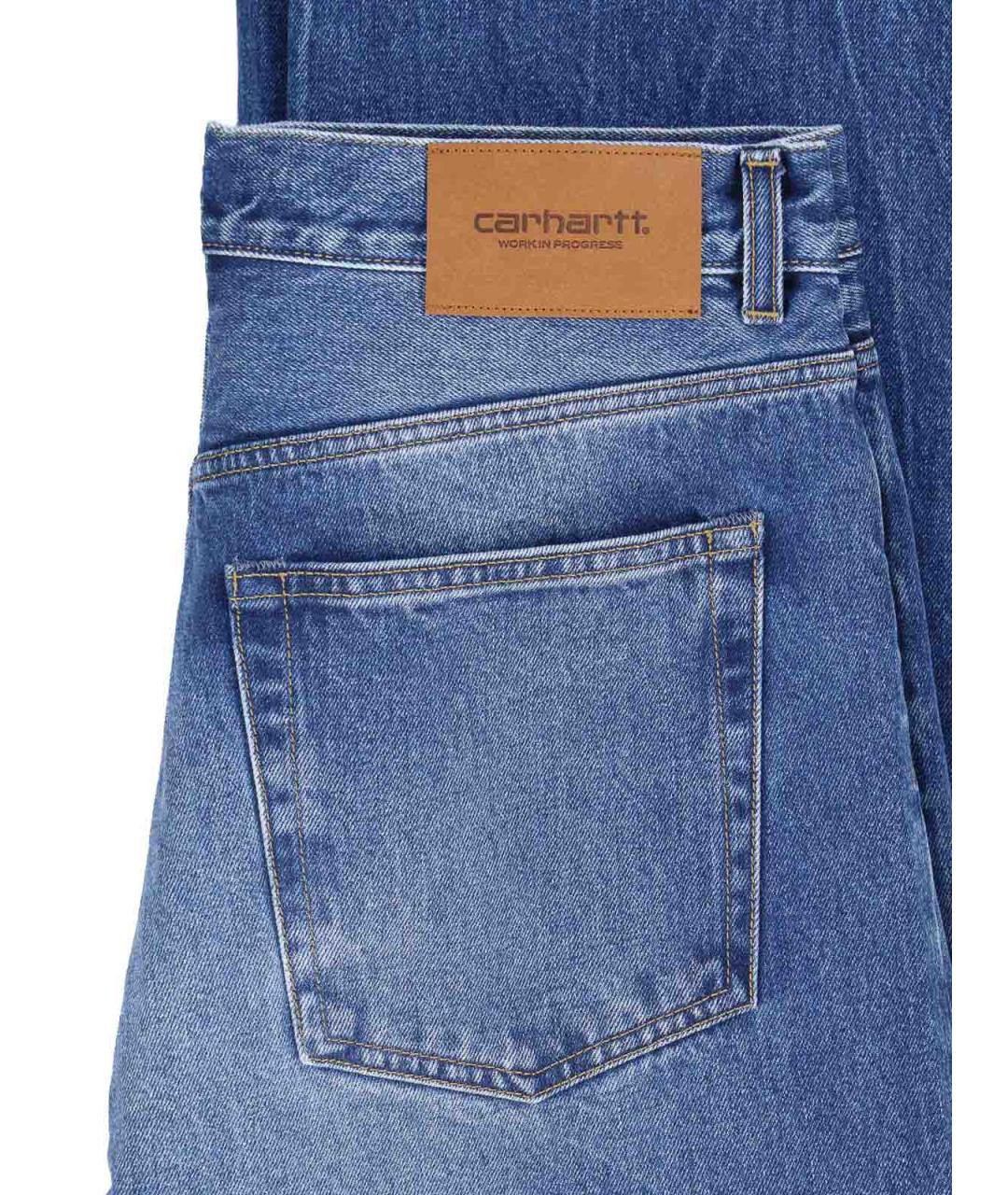 CARHARTT Синие хлопковые прямые джинсы, фото 5
