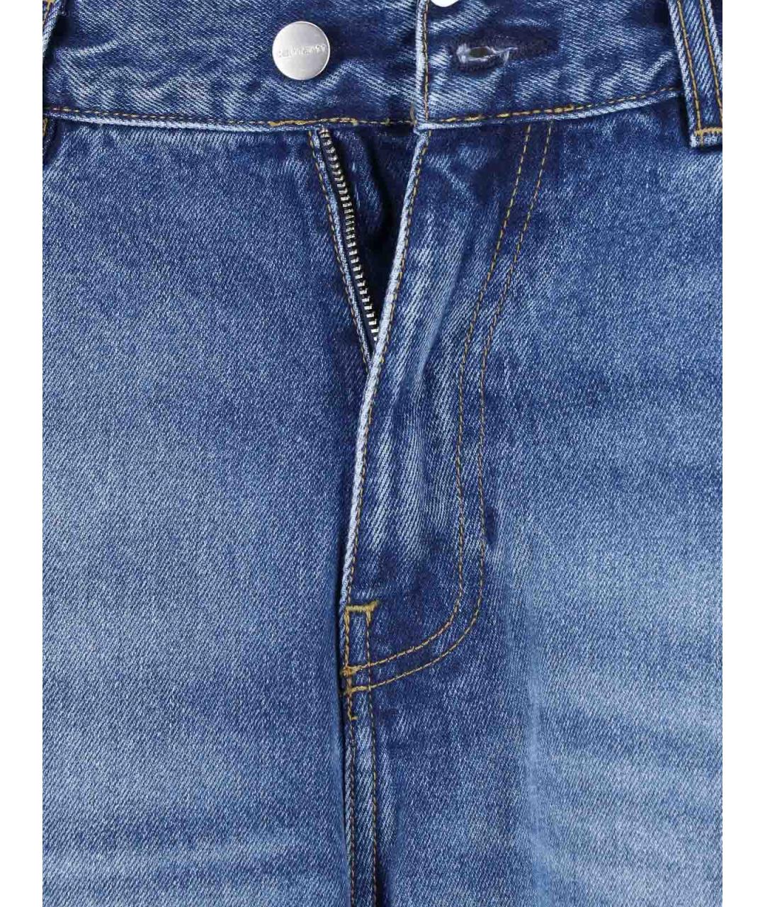 CARHARTT Синие хлопковые прямые джинсы, фото 4