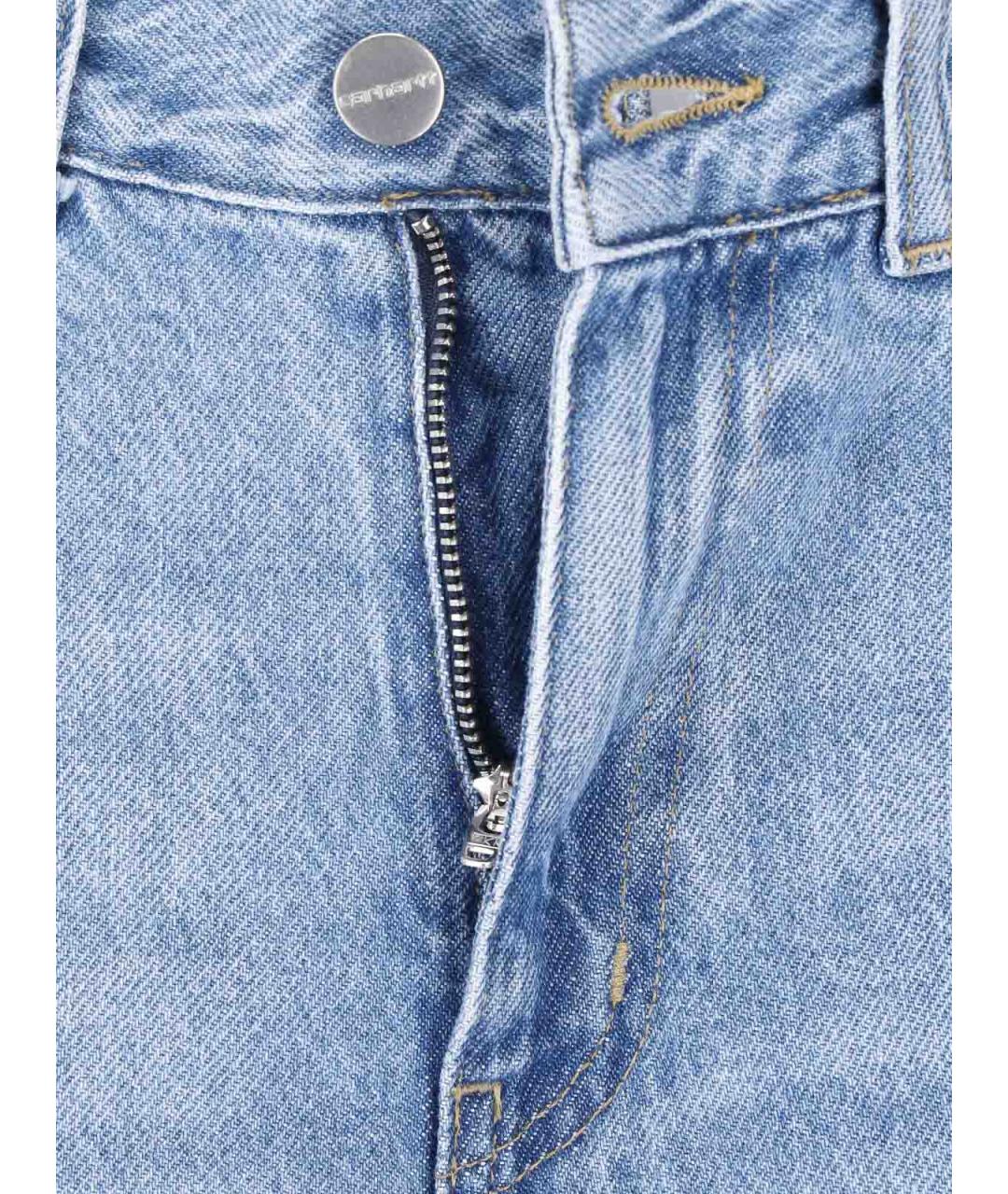 CARHARTT Голубые хлопковые джинсы клеш, фото 5