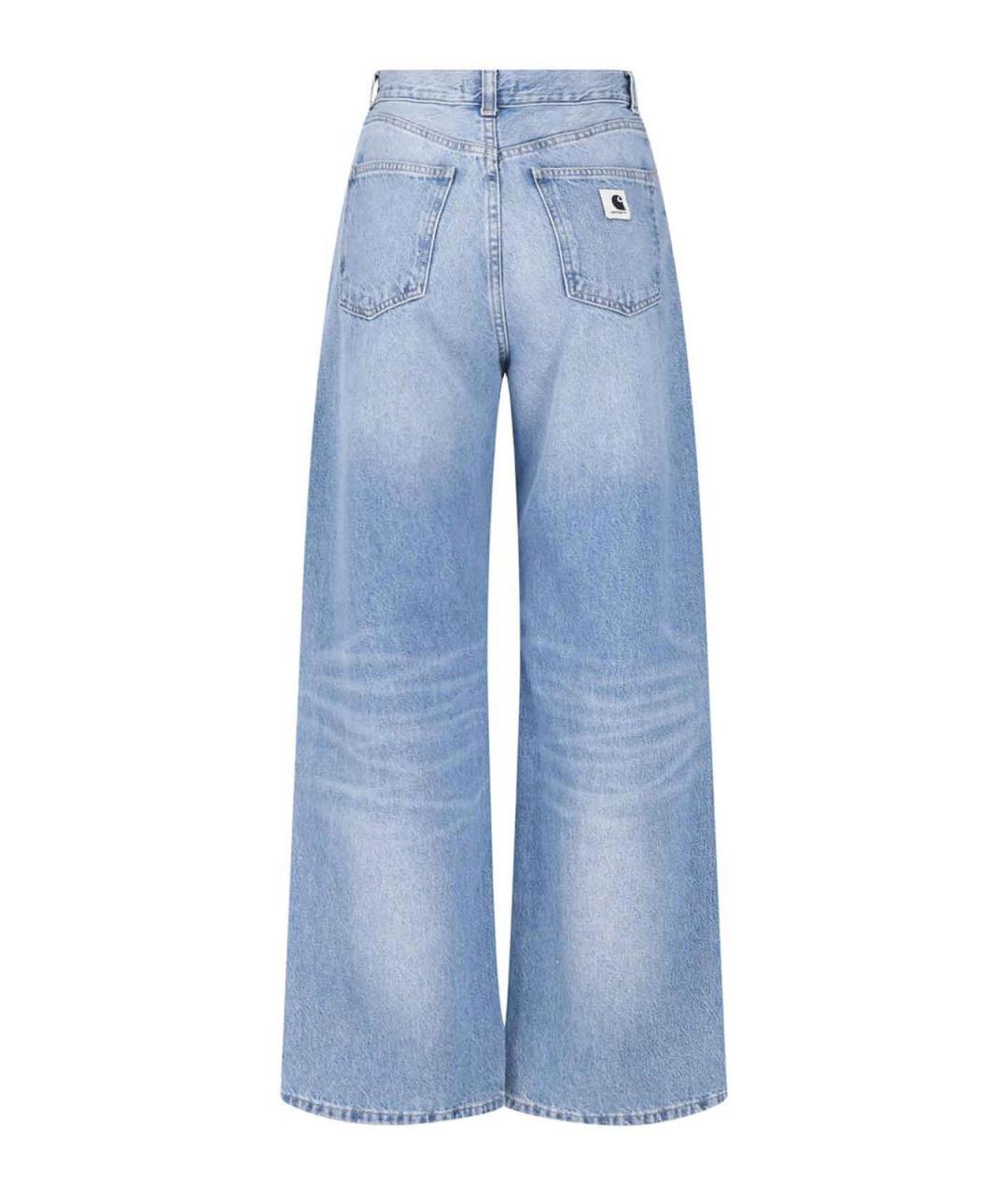 CARHARTT Голубые хлопковые джинсы клеш, фото 2