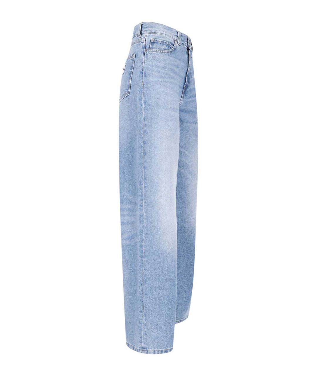 CARHARTT Голубые хлопковые джинсы клеш, фото 3