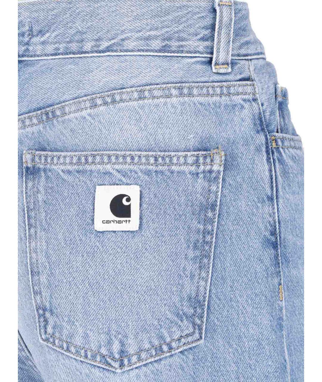 CARHARTT Голубые хлопковые джинсы клеш, фото 4
