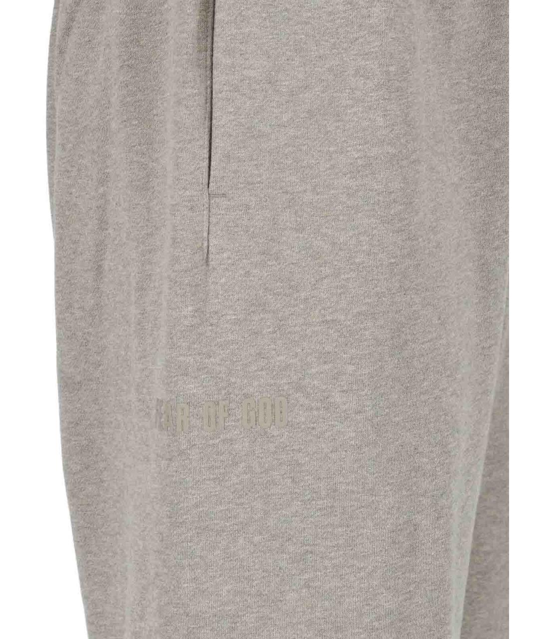 FEAR OF GOD Серые хлопковые повседневные брюки, фото 4