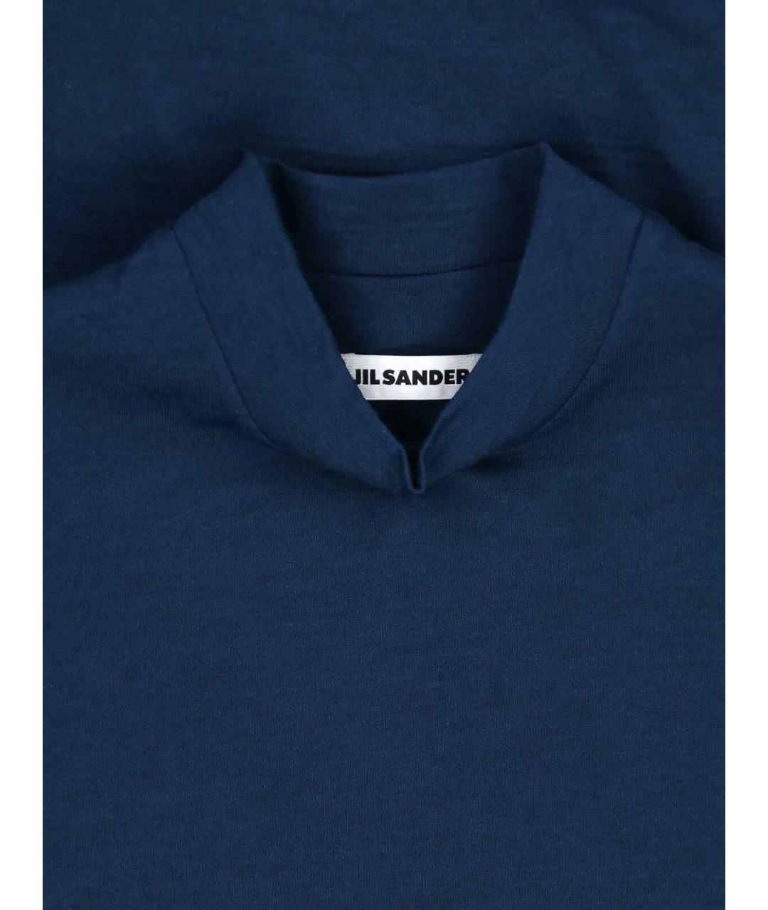 JIL SANDER Синяя шерстяная водолазка, фото 3