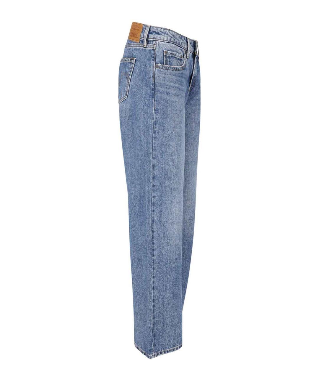 LEVI'S Синие хлопковые прямые джинсы, фото 3