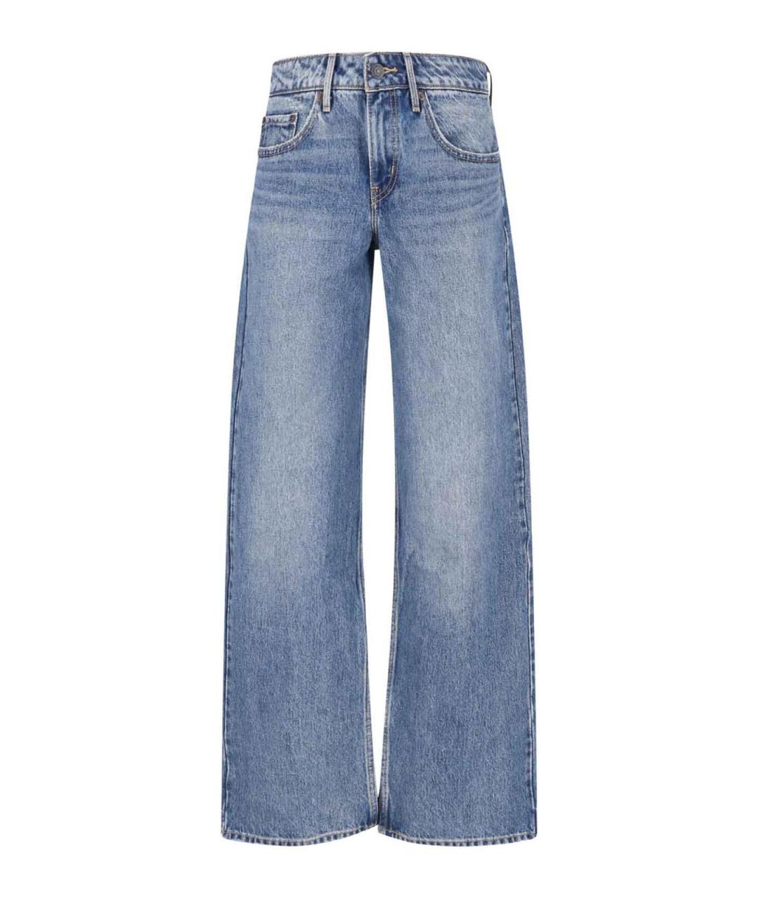 LEVI'S Синие хлопковые прямые джинсы, фото 1