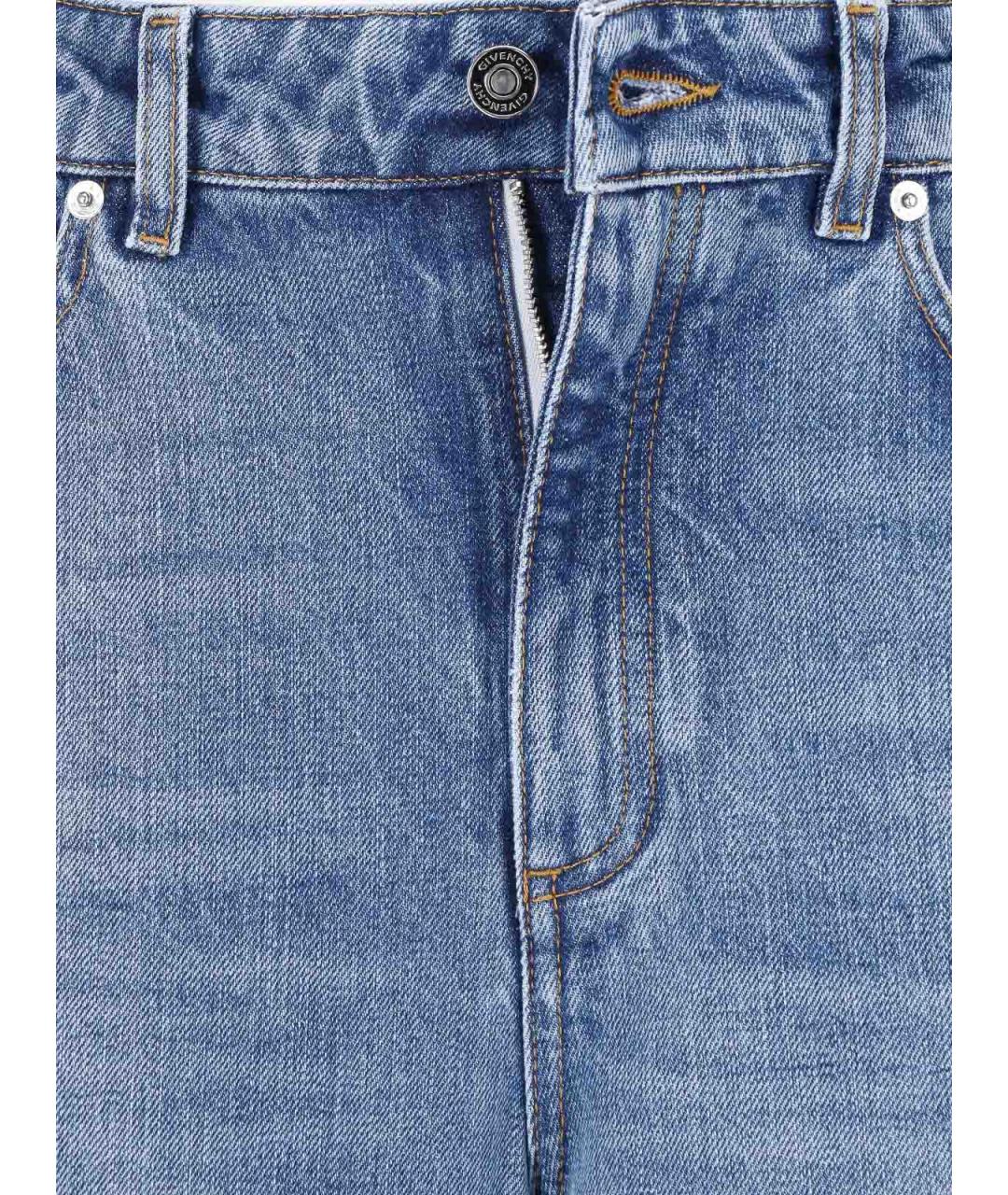 GIVENCHY Голубые хлопковые прямые джинсы, фото 4