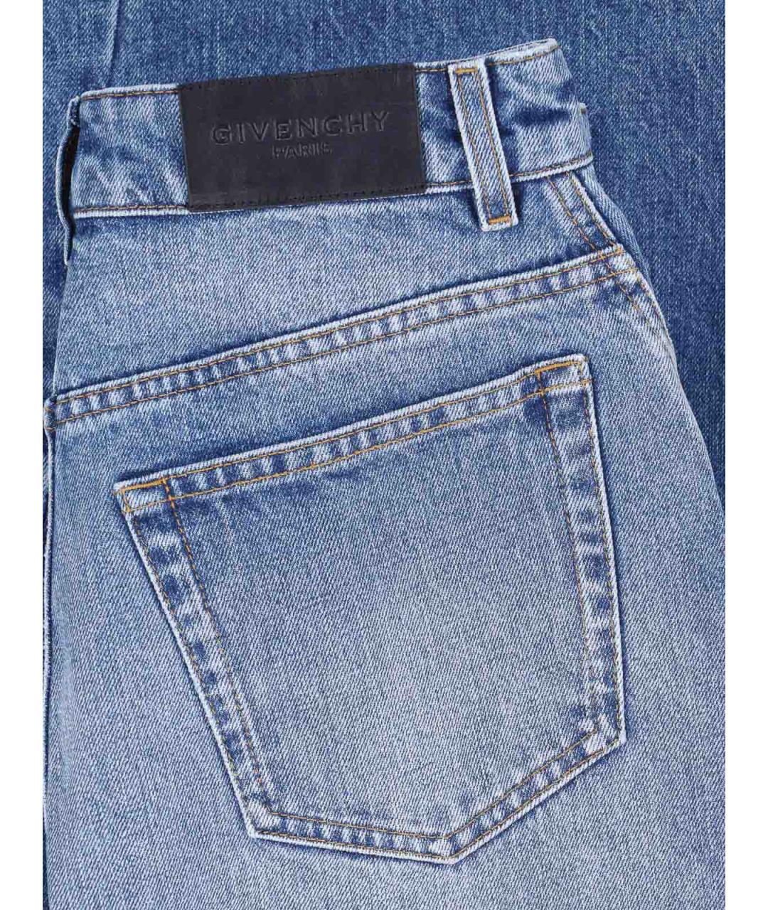 GIVENCHY Голубые хлопковые прямые джинсы, фото 5