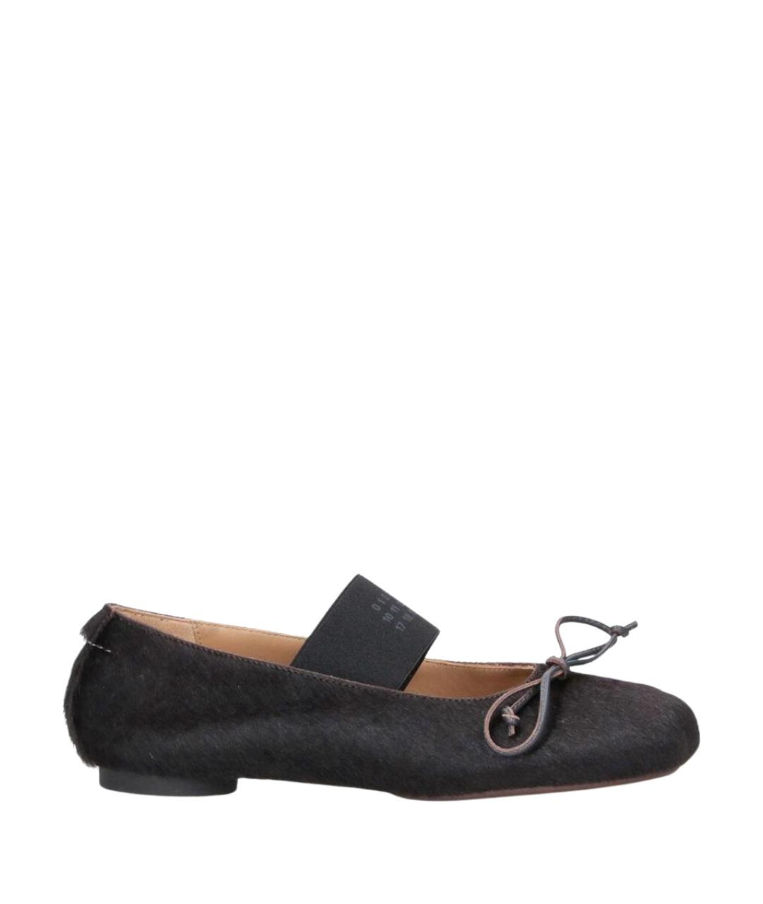 MM6 MAISON MARGIELA Коричневые кожаные балетки, фото 1