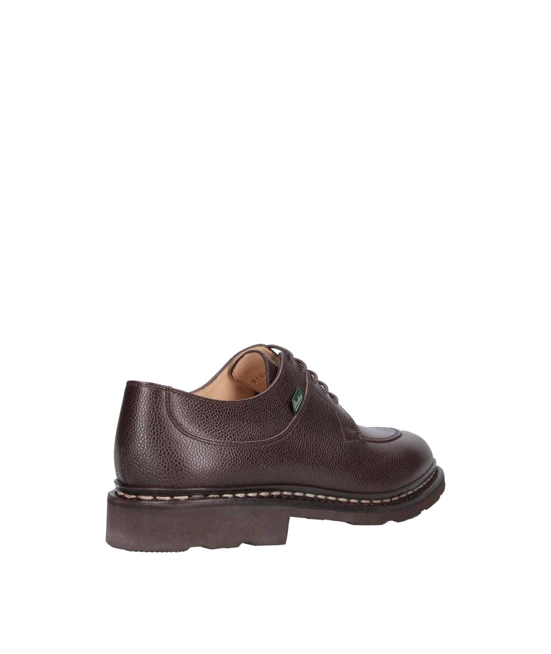 PARABOOT Коричневые кожаные низкие ботинки, фото 4
