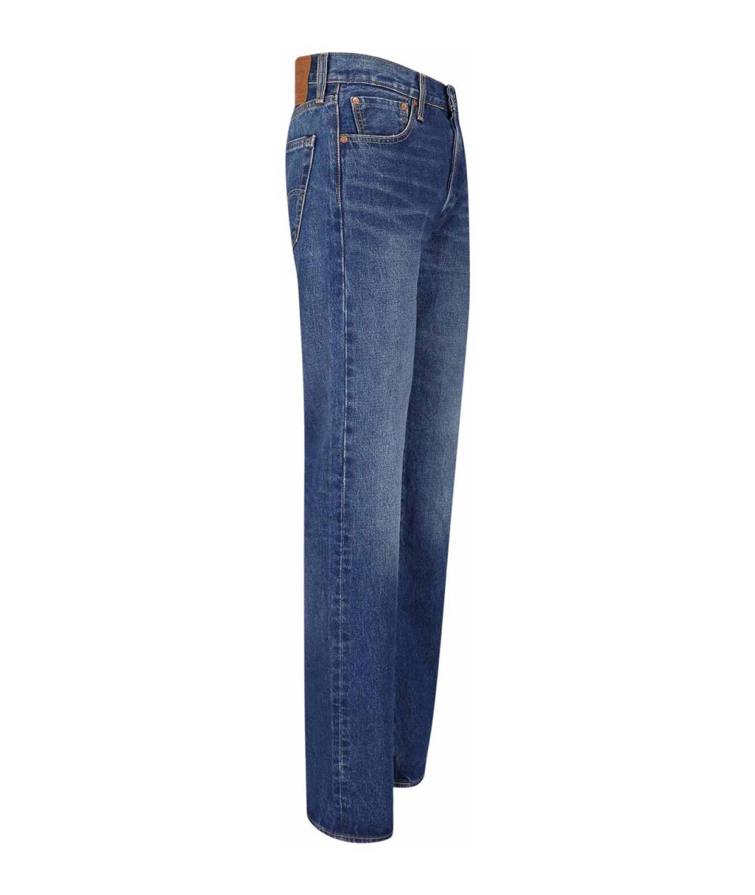 LEVI'S Синие хлопковые прямые джинсы, фото 3