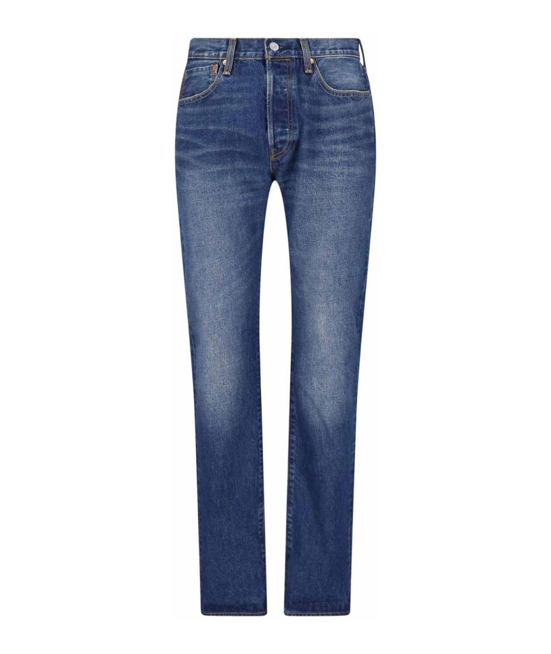 LEVI'S Синие хлопковые прямые джинсы, фото 1