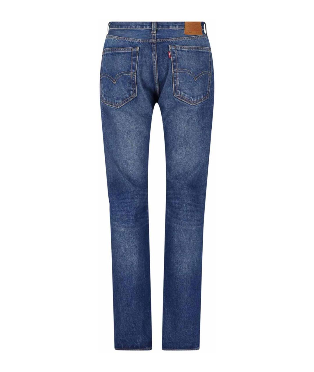 LEVI'S Синие хлопковые прямые джинсы, фото 2