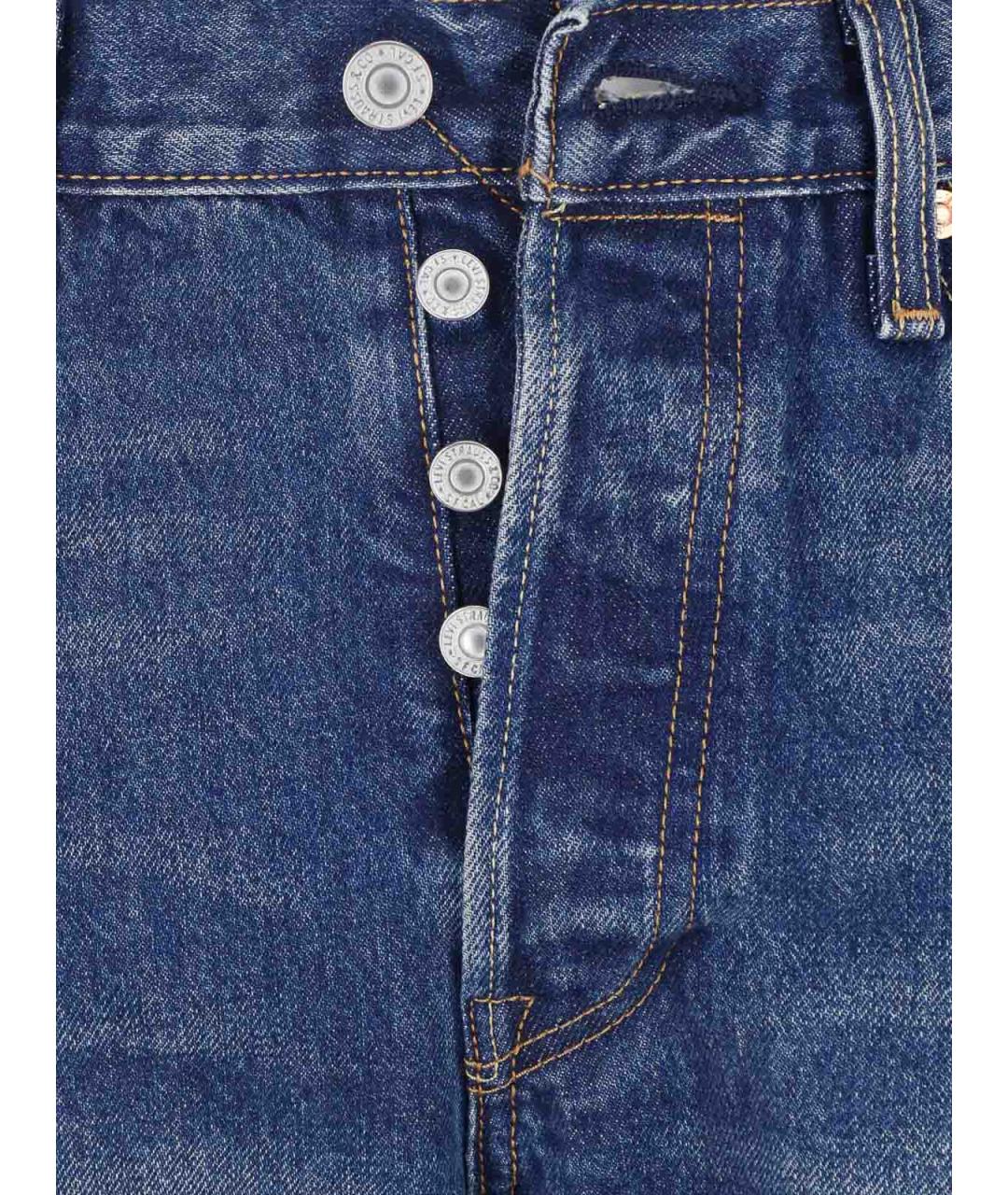 LEVI'S Синие хлопковые прямые джинсы, фото 4