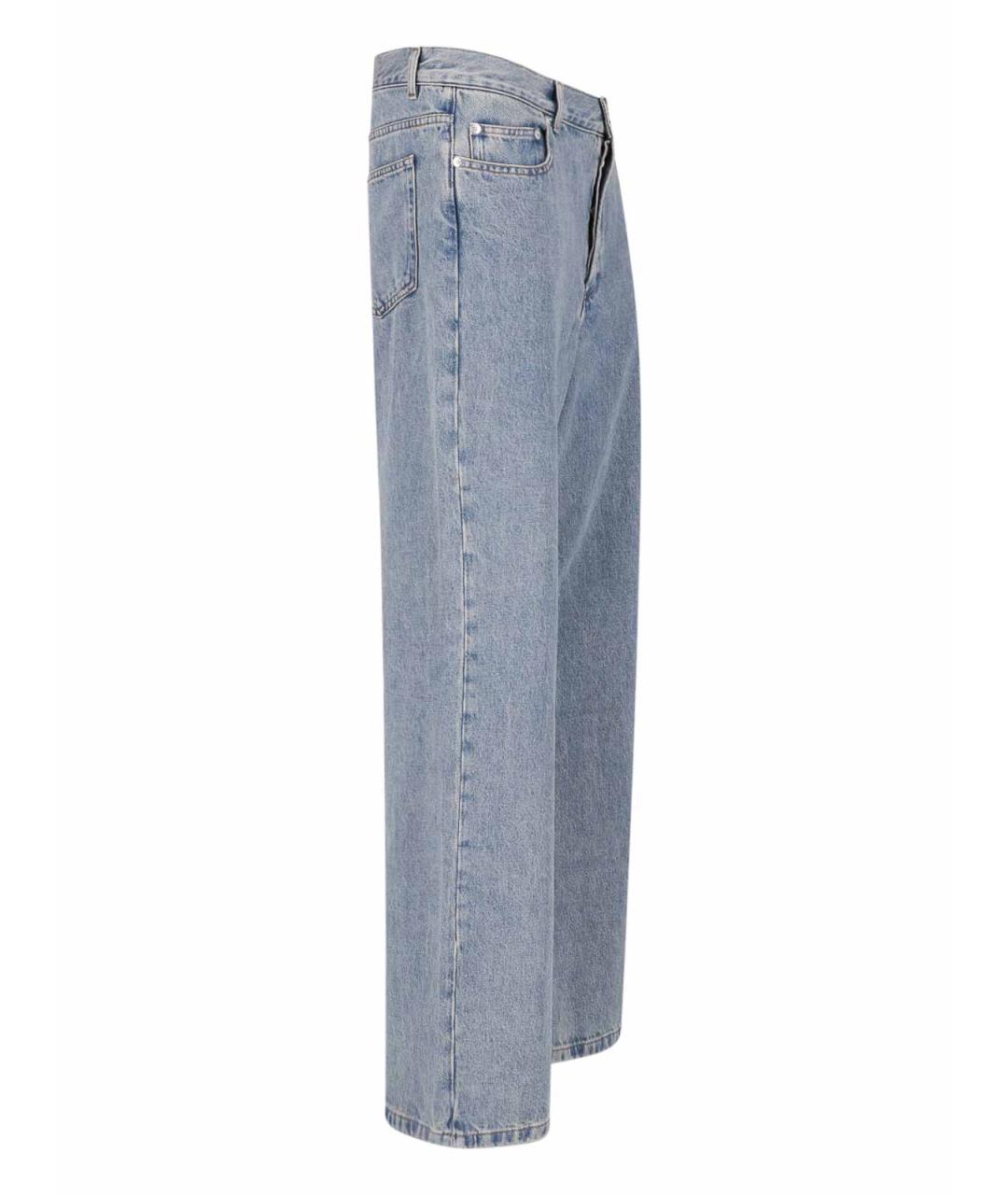A.P.C. Голубые хлопковые прямые джинсы, фото 3